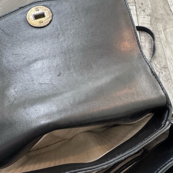 Tory Burch Kira Quilted Chevron Black Leather Purse Handbag READ - Picture 12 of 12